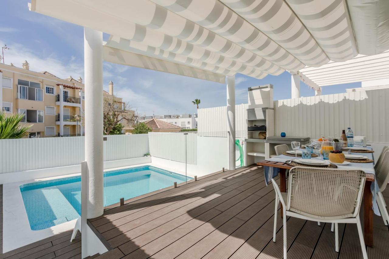 Seascape Villa Private Pool & Rooftop Jacuzzi With Sea View Near Manta Rota Beach Vila Nova de Cacela Exterior foto
